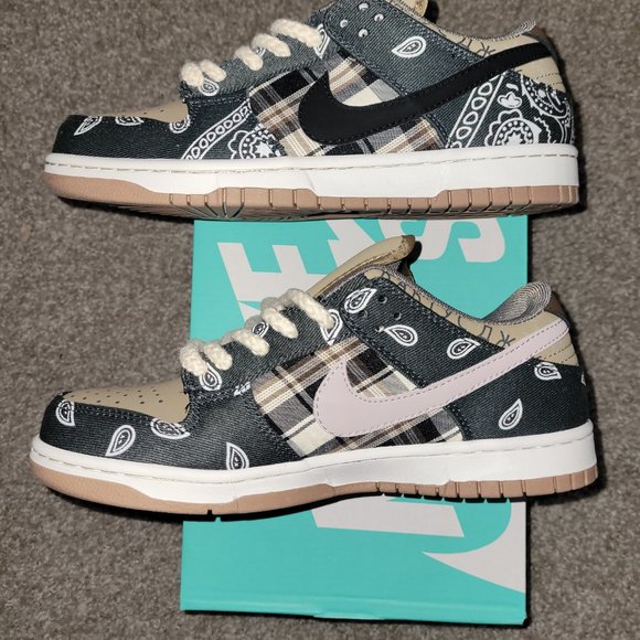 *NEW* Travis Scott x Dunk Low Premium QS SB "Cactus Jack" MEN SIZE 8 / WOMEN 9.5 - Picture 4 of 6